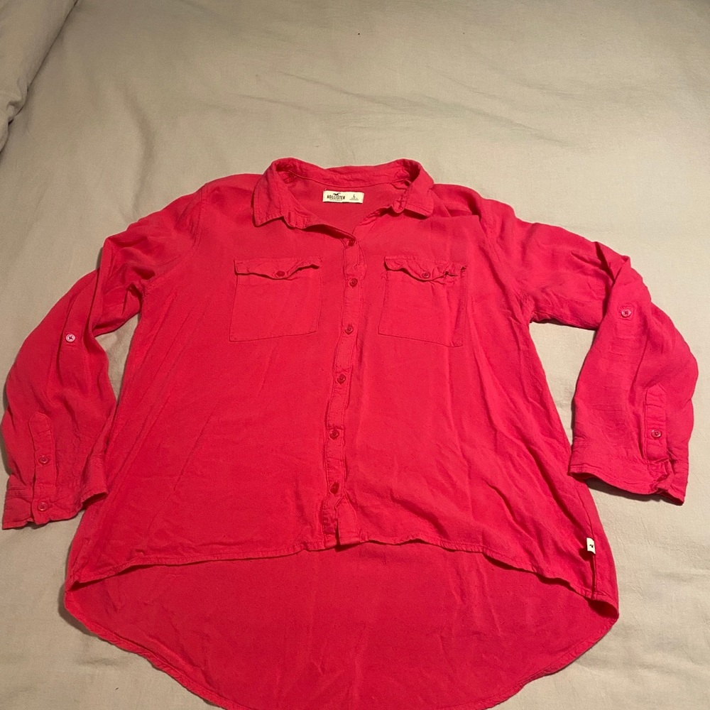 HOLLISTER pink blouse LARGE